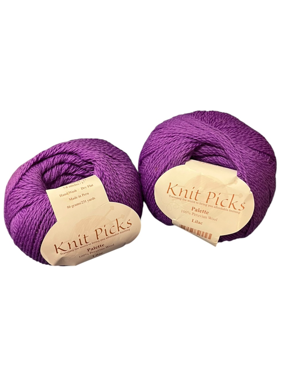 Knit Picks Peruvian Wool Yarn Lilac